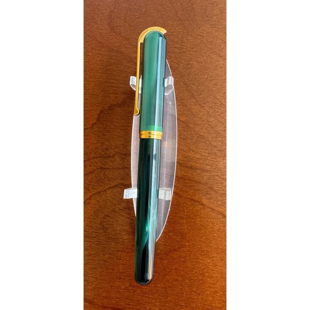 Visconti 1st Edition Green Marble Pericle Rollerball Pen RARE Vintage